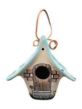 Louisville Stoneware Kentucky Hand Painted Cottage Bird House Copper Handle picture