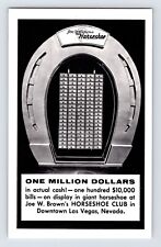 Postcard Nevada Las Vegas NV Million Dollar Horseshoe 1960s Unposted Chrome B&W picture