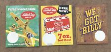 3 Vintage Falls City Beer Cardboard Advertising Sign - Louisville Airplane Billy picture
