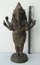 SUPERB  Mandalay Period Bronze Standing Lord Ganesh 13 Inch picture
