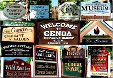 Welcome to Genoa Nevada's Oldest Town Signs of Genoa Continental Postcard picture