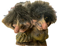 Nyform Happy Couple Norwegian Troll 1997 Handmade In Norway 3 Inches picture