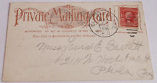 1905 PRR PENNSYLVANIA RAILROAD SEAFORD & CAMBRIDGE #14 RPO HANDLED POST CARD picture