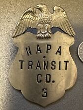 Calif.  NAPA TRANSIT Bus Driver's Badge + FARE TOKEN Maker: IRVINE & JACHENS SF picture