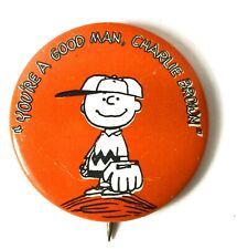 You're A Good Man, Charlie Brown Pinback Button (Circa 1960's) w/ Acrylic Box picture