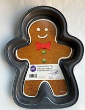 NEW Wilton Gingerbread Boy LARGE CAKE COOKIE PAN ~  Non-Stick Aluminum 11x14 picture