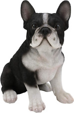 Ebros Realistic Lifelike Black French Bulldog Puppy Dog with Glass Eyes Statue picture