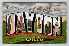 Dayton OH-Ohio, Large Letter General Greetings, Vintage Postcard picture