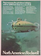 1968 Print Ad North American Rockwell Beaver Mark IV Workboat Mini-Submarine picture