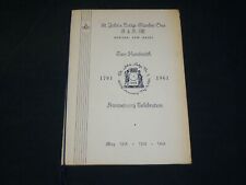 1961 ST. JOHN'S LODGE TWO HUNDRED CELEBRATION PROGRAM - NEWARK NJ - J 5972 picture