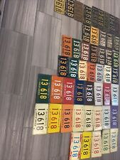 49 Vintage Illinois License Plates Consecutive Years From 1929-1976 Same Number picture