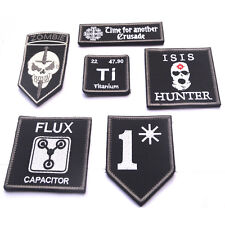 6 PCS ISIS HUNTER Ti ZOMBIE FLUX CAPACITOR 1 ONE 3D MILITARY TACTICAL HOOK PATCH picture