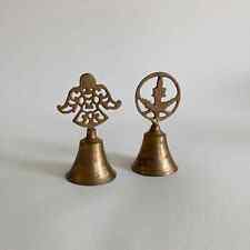 Vintage Christmas Holiday Brass Bells – Brass Angel Bell – Brass Candle Bell picture