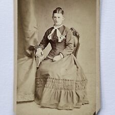 Antique CDV Photograph Lovely Young Woman Reading PA picture