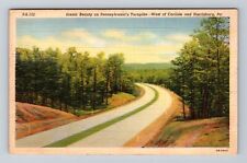 Harrisburg PA- Pennsylvania, Scenic Road On Turnpike, Antique, Vintage Postcard picture
