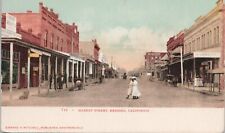 Lithograph Redding California Street Scene Market Street Businesses 1910s era picture