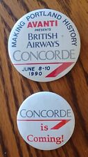 Vintage 1990 British Airways Concorde Pins picture