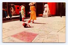 Old Postcard Grauman's Chinese Theatre California Move Stars Hands Concrete picture