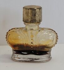 Vintage Empty Prince Matchabelli Golden Autumn Perfume Crown Mini Bottle 1/8 oz picture