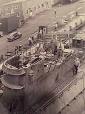GERMAN WWII UBOAT CAPTURED AT DOCK CONNECTICUIT OR NEW HAMPSHIRE NAVY GERMAN WW2 picture