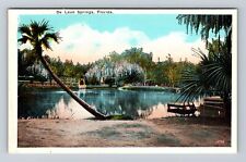 De Leon Springs FL-Florida, Scenic View Of Lake Area, Antique, Vintage Postcard picture