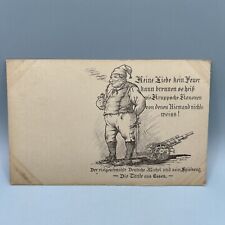 Antique German Postcard Man With Cannon 1915 picture