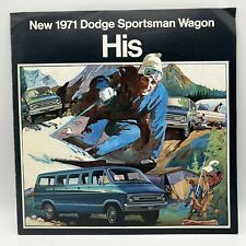 1971 DODGE 11x11 HIS HERS SPORTSMAN WAGON Dealer Sales Auto Car Brochure BLACK picture