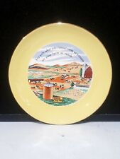 Vintage Moorman's Feed Farm  Advertising Plate Cows Chickens Pasture Barn picture