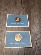 THE FRANKLIN MINT. with BEN FRANKLIN COIN BUSINESS CARD VINTAGE 1970's Lot Of 2 picture