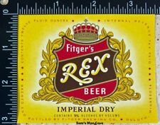 Fitger's Rex  Beer Label - MINNESOTA picture