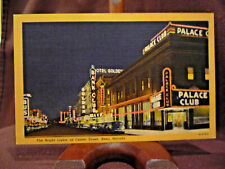 Vintage 1940s Reno, NV NEVADA, Street View, Center St. at night, Casinos picture