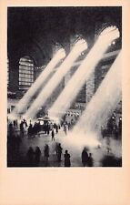 Grand Central Terminal NY New York Light Train Railroad Depot Vtg Postcard C42 picture