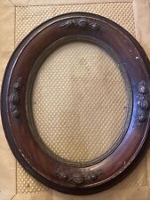 Antique 1800's Victorian Oval Wooden Picture Frame picture