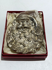 Vintage International Silver Co. Santa Clause Silver Plated Candy Dish Tray 8