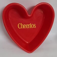 Cheerios Vintage 2001 Heart Shaped Red Plastic Cereal Bowl picture