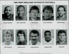 1989 Press Photo Ten New England Patriots Football Players - afa04794 picture