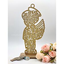 US 4/12pcs Wooden Religious Angel Boy Centerpiece w Stand Summer Party Ornament picture