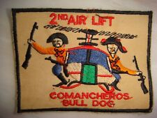 US A Co.1-101st ALT HELICOPTER BN - 2nd AIR LIFT PLT BULL DOG, VIETNAM WAR PATCH picture