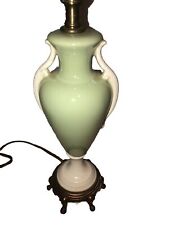 Vintage MCM Small Mint Green Ceramic Electric Lamp  CUTE picture