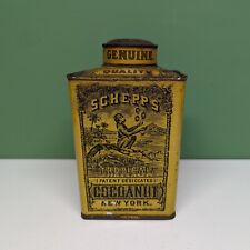 Antique Schepps Tropical Cocoanut Tin picture