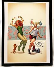 Harley Quinn & Poison Ivy by Frank Cho FRAMED 12x16 Art Print DC Comics Poster picture