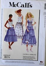 McCalls 8306 Vintage 80's Laura Ashley Misses Tops Skirts Sewing Pattern 16-24 picture