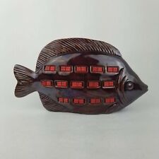 Ceramic Brown Fish Figurine Decorative Art Deco Style 12