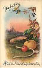 Clapsaddle Thanksgiving Postcard Wolf Pub Wishbone and Vegetables picture