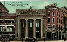 New Wyoming Valley Trust Company Building Wilkes-Barre PA Divided Postcard c1914 picture