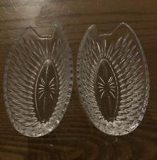 Princess House Royal Highlight Crystal Utensil Holders Fork and Spoon Set of 2 picture