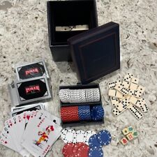 Tommy Hilfiger Poker Set in leather box - Playing Cards, Chips, Dice, Dominos picture
