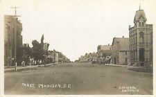c1910 RPPC Main Street Scene, Madison SD Lake County, Slack & Co. Photo picture