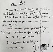 Charles Lindbergh Baby Kidnapping First Ransom Note 1935 Aviation Print DWT5A picture