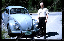 sl80  Original slide 1966 man Volkswagen car USA plates 122a picture